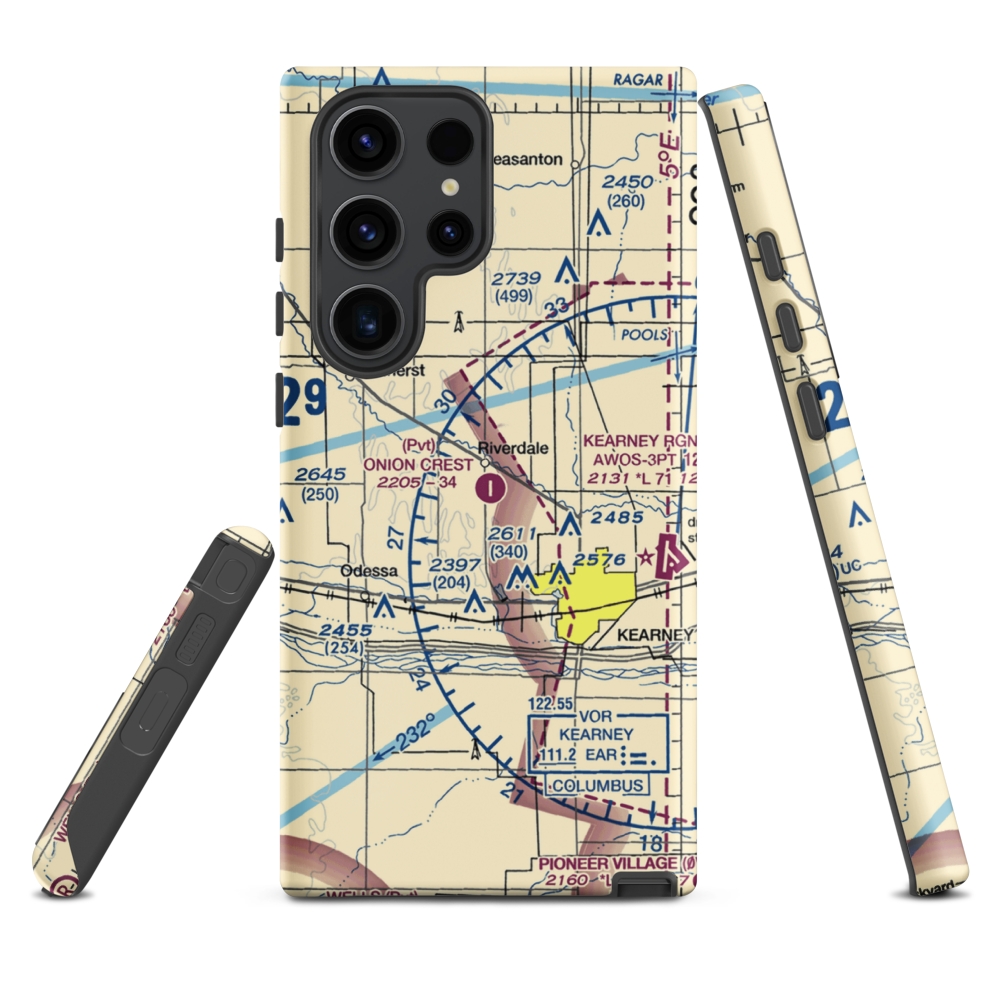 Onion Crest Airpark (43NE) VFR Sectional Samsung Phone Case Samsung Galaxy S23 Ultra model shown