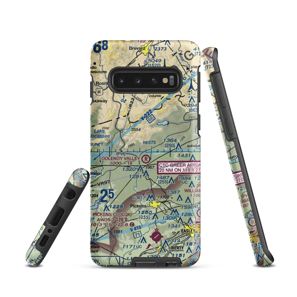 Oolenoy Valley Airport (SC75) VFR Sectional Samsung Phone Case Samsung Galaxy S10 model shown