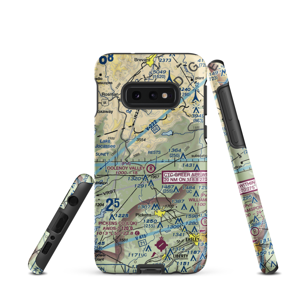 Oolenoy Valley Airport (SC75) VFR Sectional Samsung Phone Case Samsung Galaxy S10 Plus model shown