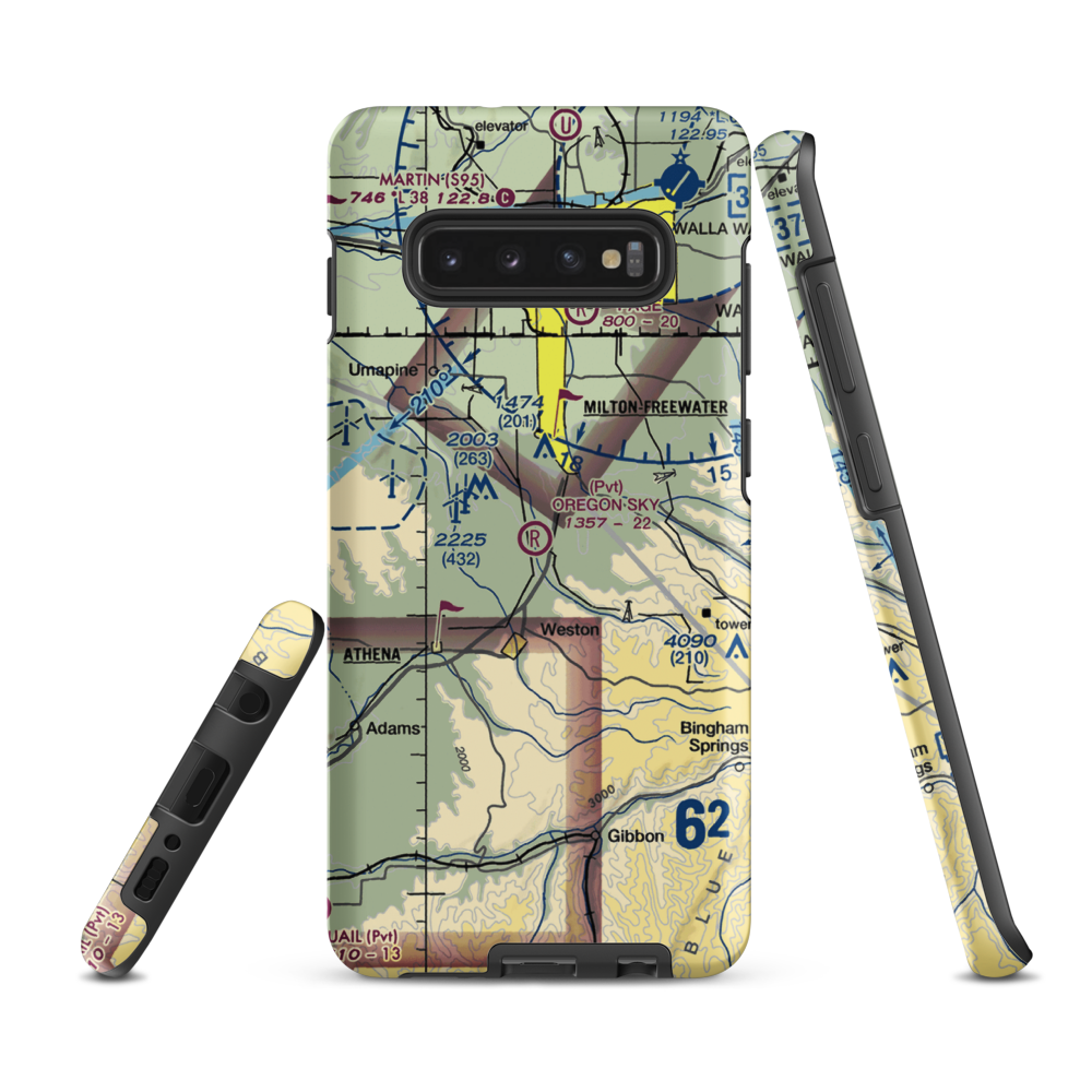 Oregon Sky Ranch Airport (OG33) VFR Sectional Samsung Phone Case Samsung Galaxy S10 Plus model shown