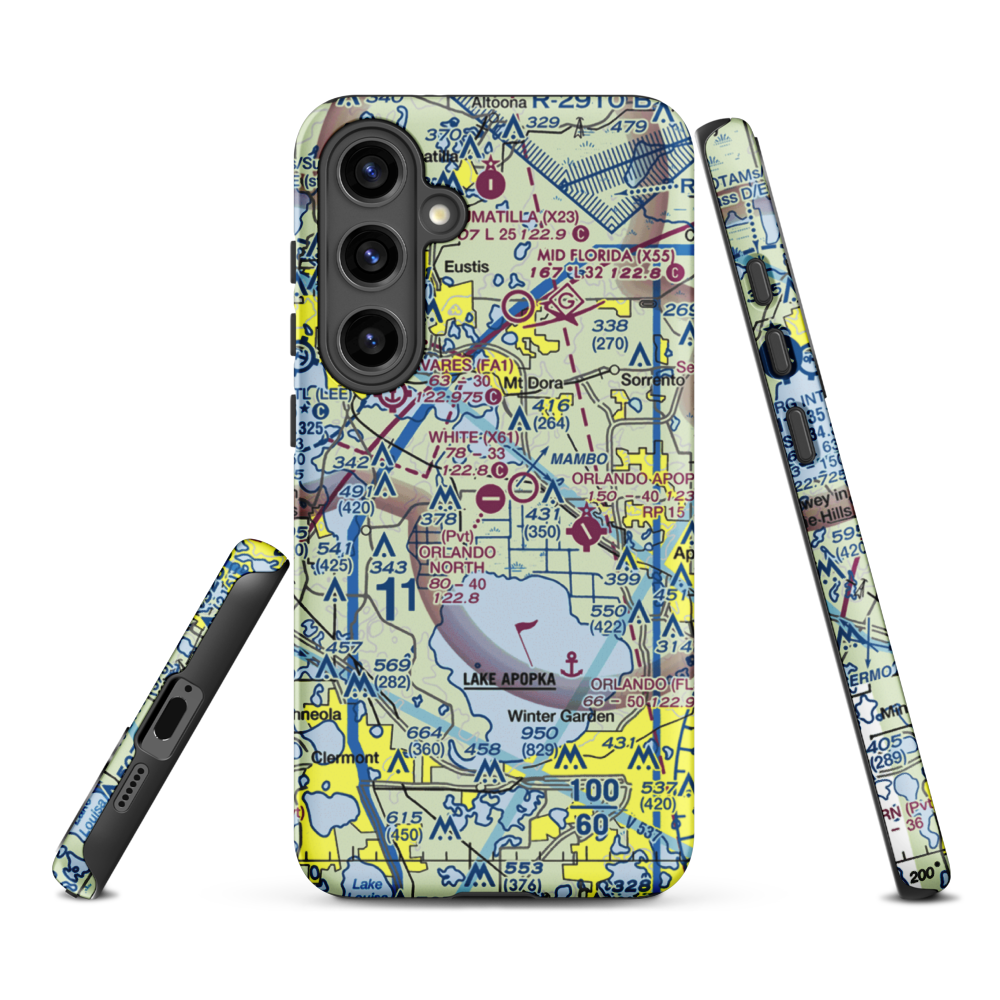 Orlando North Airpark (FA83) VFR Sectional Samsung Phone Case Samsung Galaxy S24 Plus model shown