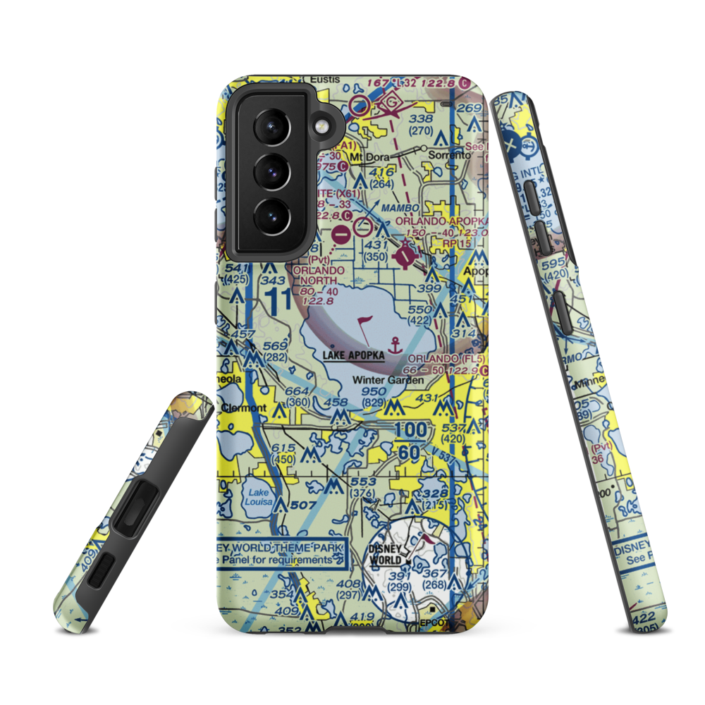 Orlando Seaplane Base (FL5) VFR Sectional Samsung Phone Case Samsung Galaxy S21 FE model shown