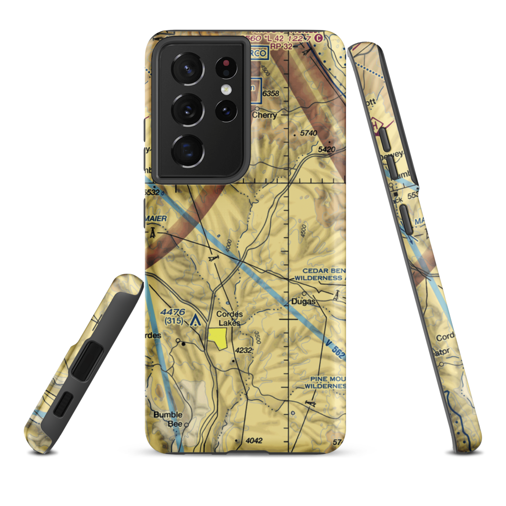 Orme School Airport (42AZ) VFR Sectional Samsung Phone Case Samsung Galaxy S21 Plus model shown