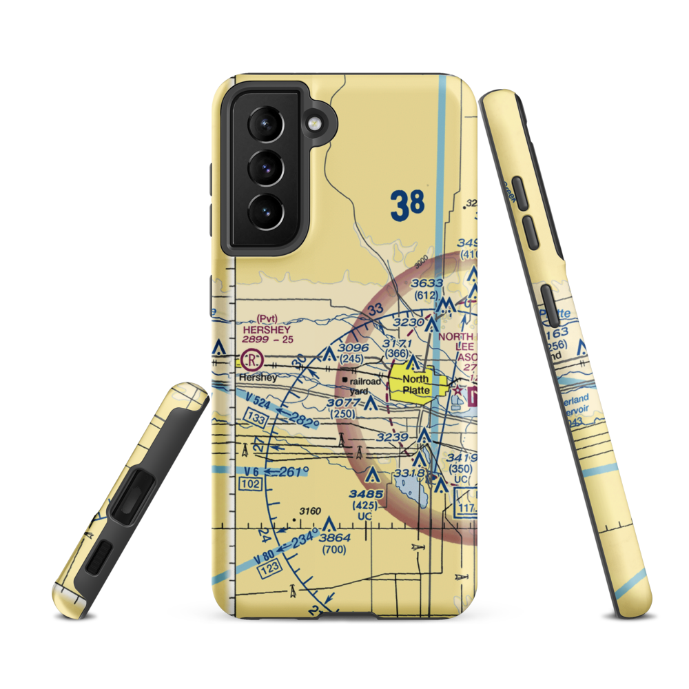 Orr Field (NE25) VFR Sectional Samsung Phone Case Samsung Galaxy S21 FE model shown