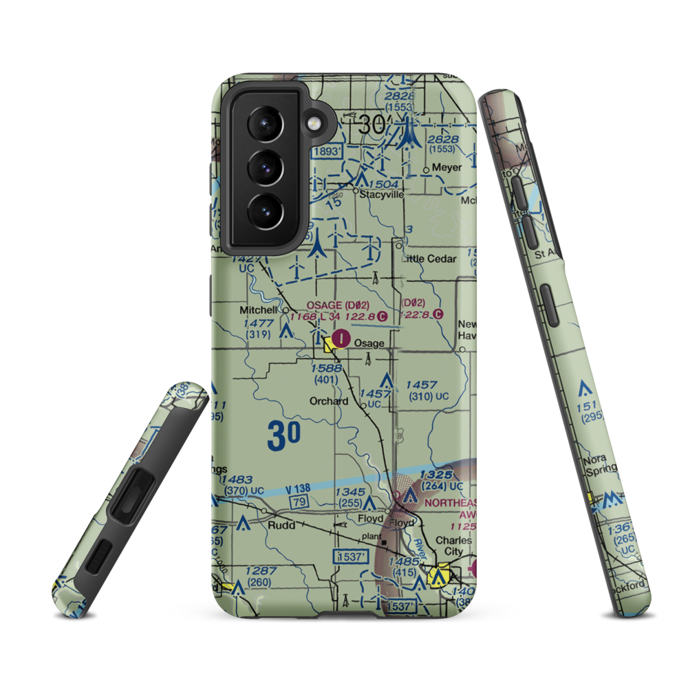 Osage Municipal Airport (D02) VFR Sectional Samsung Phone Case Samsung Galaxy S21 FE model shown