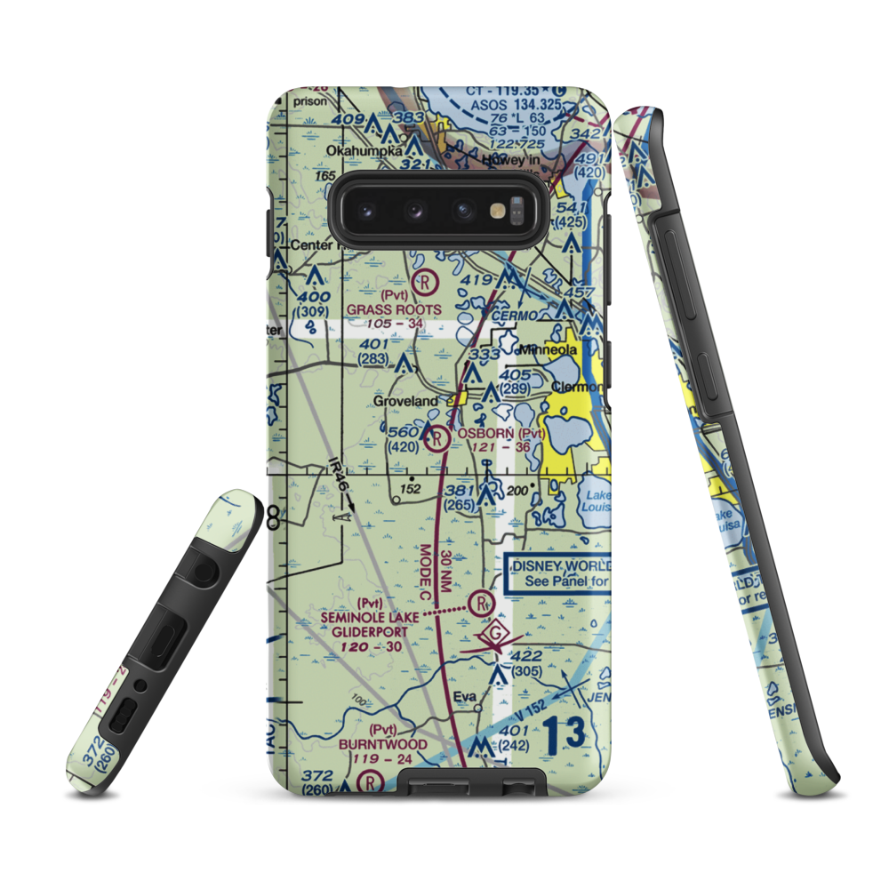 Osborn Airfield (02FA) VFR Sectional Samsung Phone Case Samsung Galaxy S10 Plus model shown