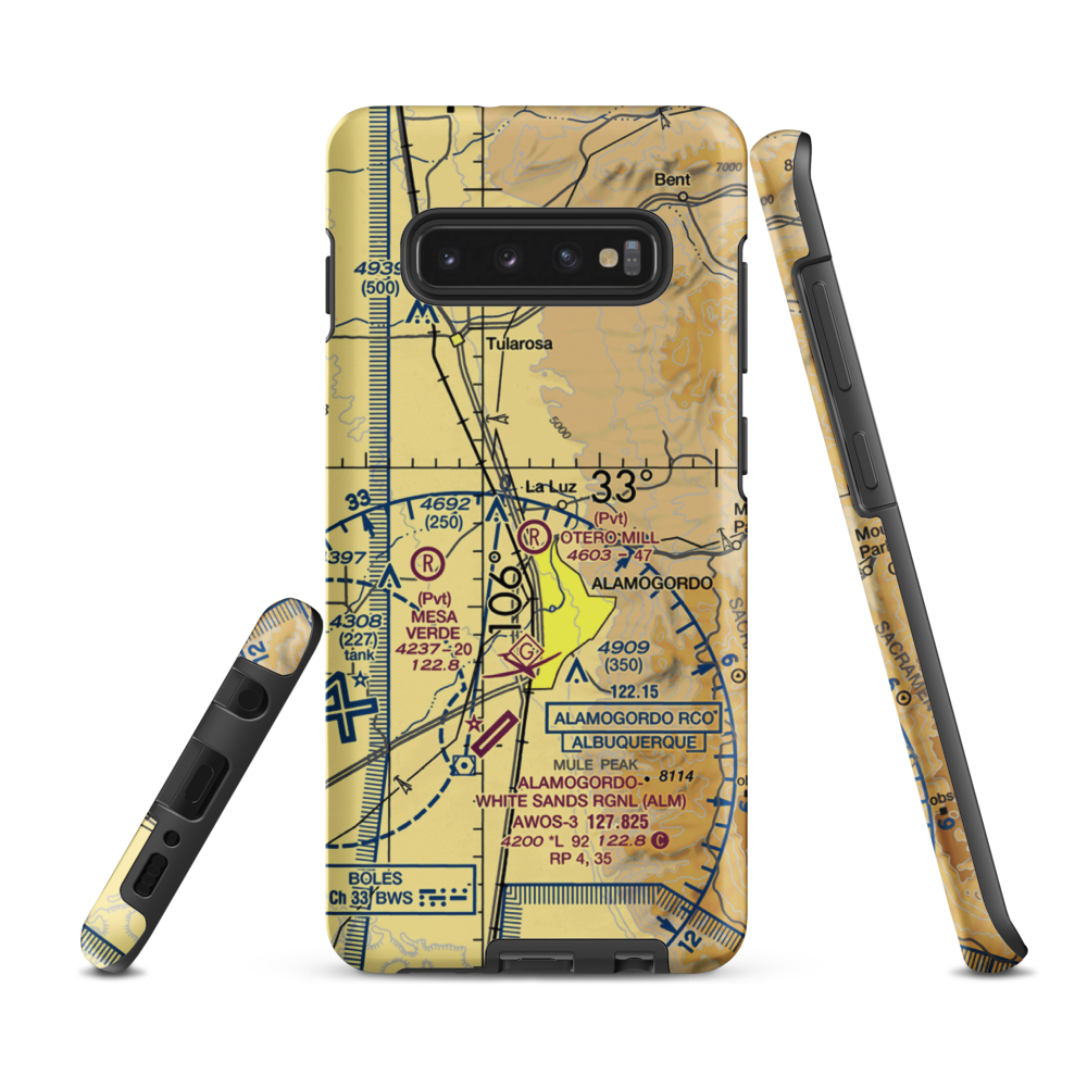 Otero Mill Airport (72NM) VFR Sectional Samsung Phone Case Samsung Galaxy S10 Plus model shown