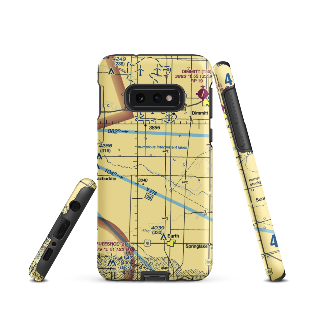 Ott Farms Airport (7TS8) VFR Sectional Samsung Phone Case Samsung Galaxy S10e model shown