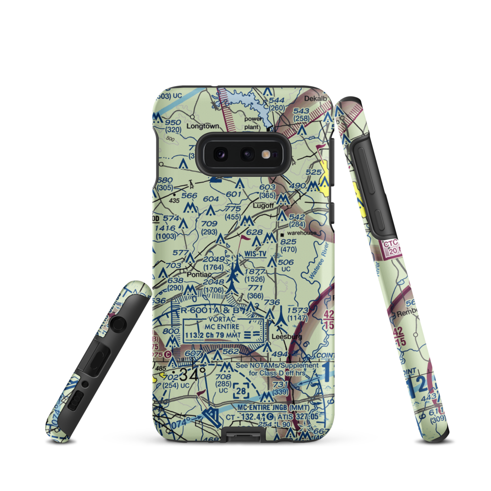 Over the Hill Airport (12SC) VFR Sectional Samsung Phone Case Samsung Galaxy S10 Plus model shown