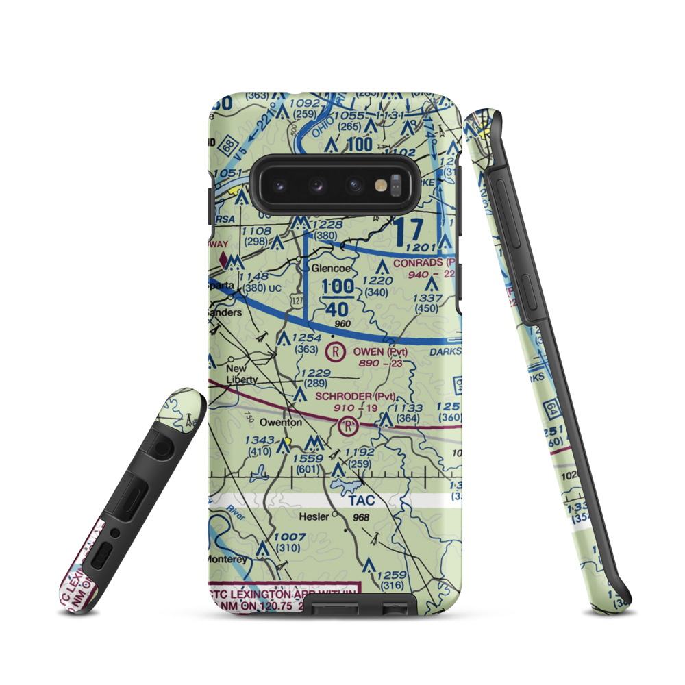 Owen Air Park (0KY0) VFR Sectional Samsung Phone Case Samsung Galaxy S10 model shown