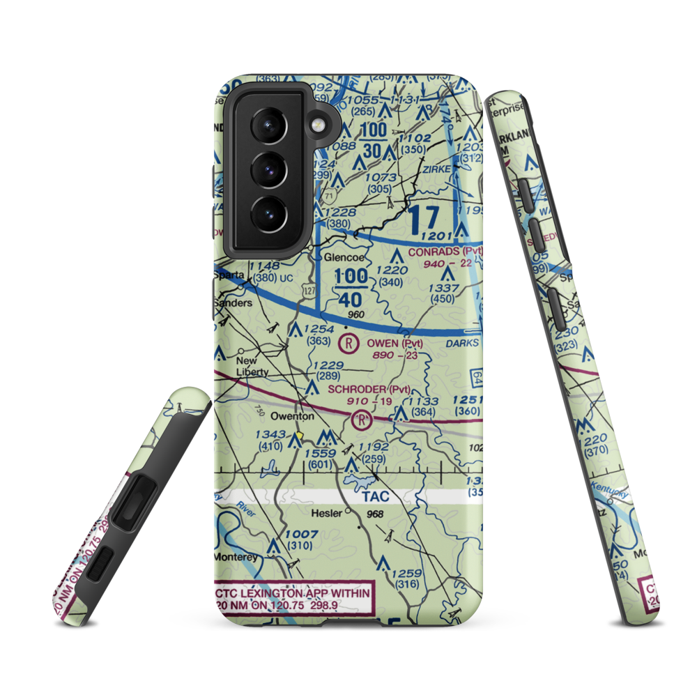 Owen Air Park (0KY0) VFR Sectional Samsung Phone Case Samsung Galaxy S21 FE model shown