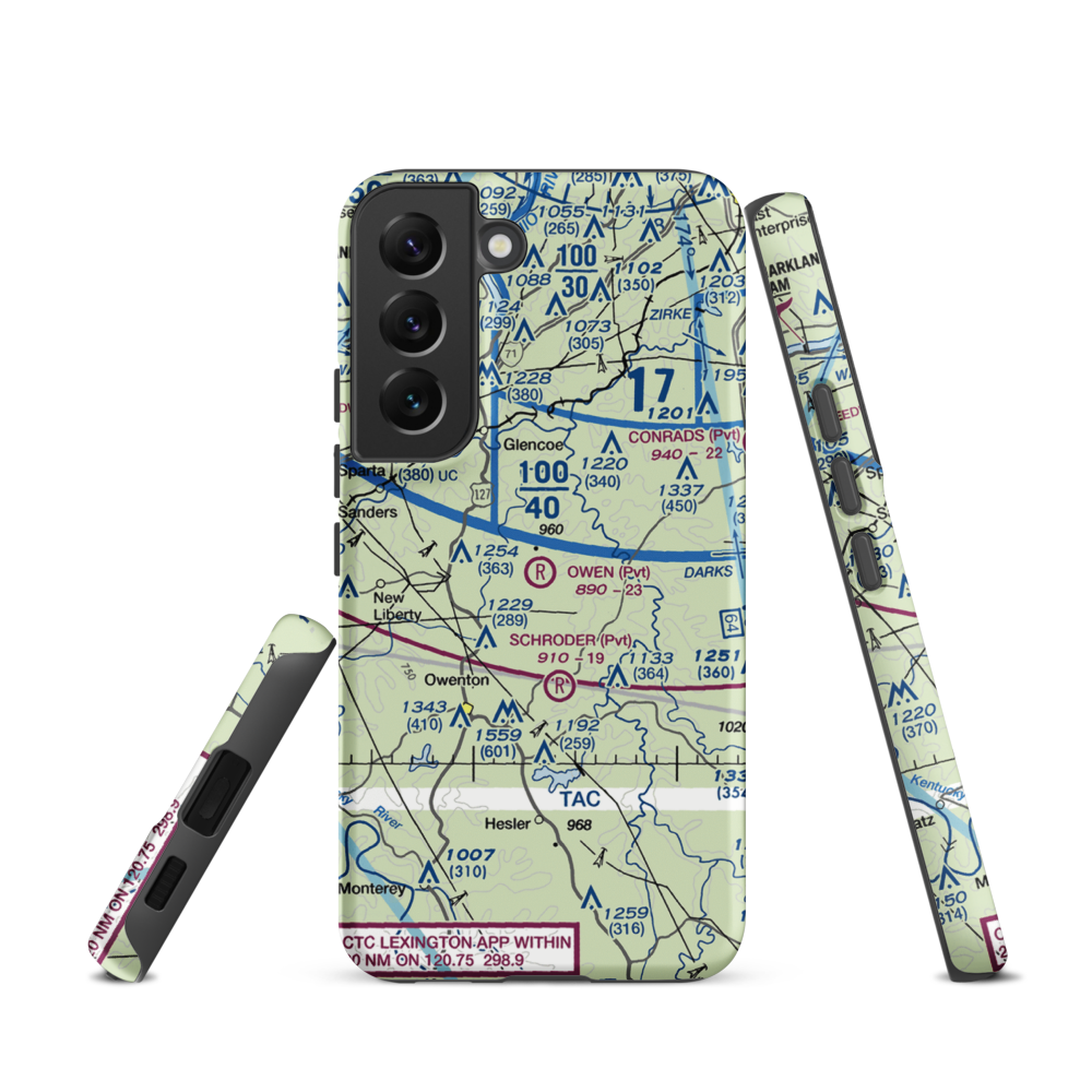Owen Air Park (0KY0) VFR Sectional Samsung Phone Case Samsung Galaxy S22 model shown