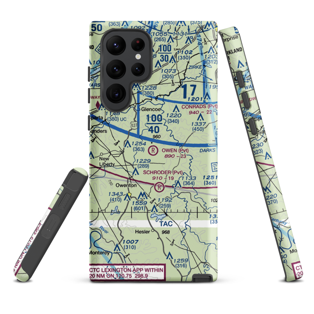 Owen Air Park (0KY0) VFR Sectional Samsung Phone Case Samsung Galaxy S22 Ultra model shown
