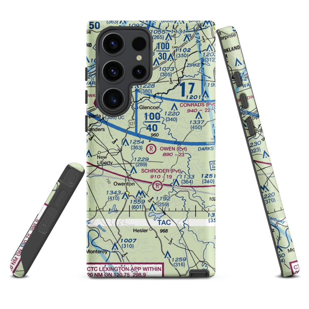 Owen Air Park (0KY0) VFR Sectional Samsung Phone Case Samsung Galaxy S23 Ultra model shown