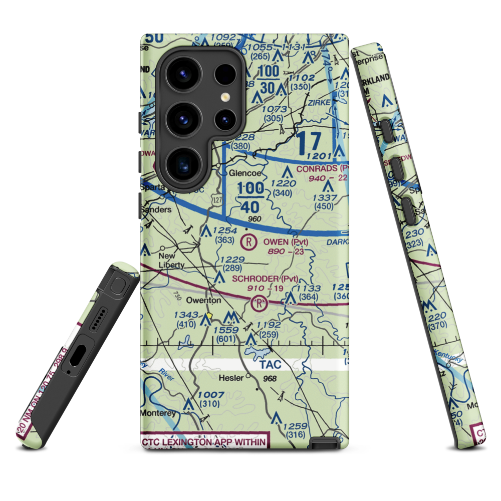 Owen Air Park (0KY0) VFR Sectional Samsung Phone Case Samsung Galaxy S24 Ultra model shown