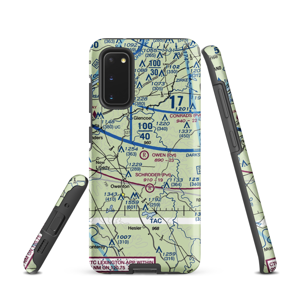 Owen Air Park (0KY0) VFR Sectional Samsung Phone Case Samsung Galaxy S20 model shown