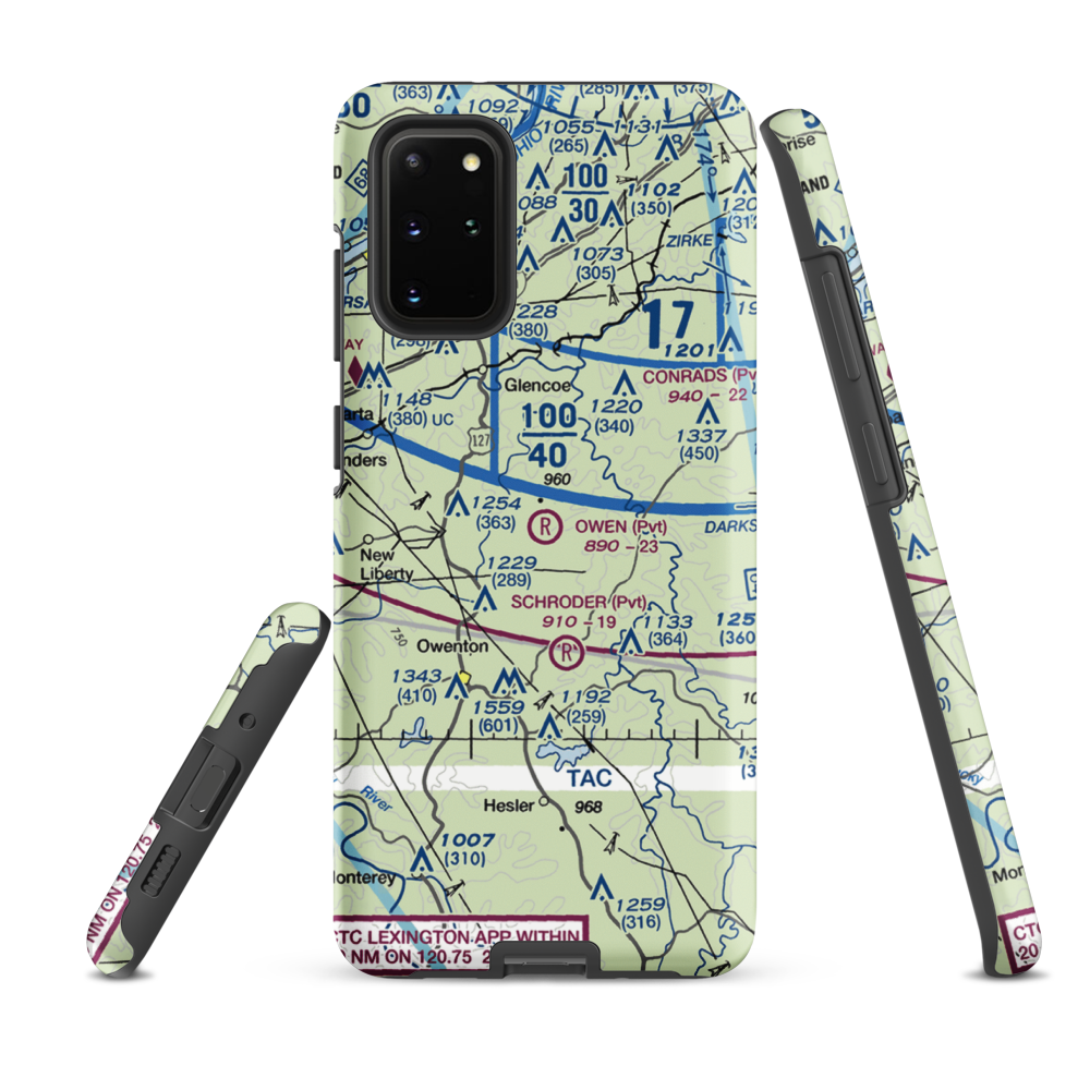 Owen Air Park (0KY0) VFR Sectional Samsung Phone Case Samsung Galaxy S20 Plus model shown