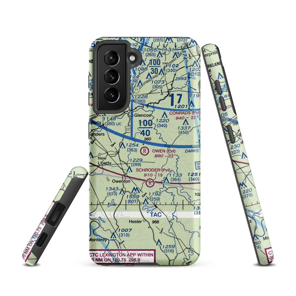 Owen Air Park (0KY0) VFR Sectional Samsung Phone Case Samsung Galaxy S21 model shown