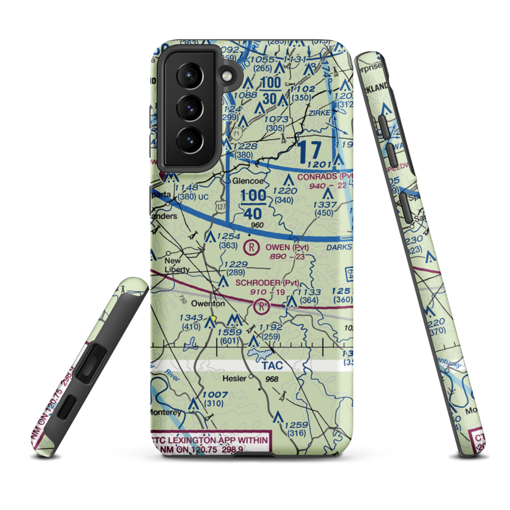 Owen Air Park (0KY0) VFR Sectional Samsung Phone Case Samsung Galaxy S21 FE model shown