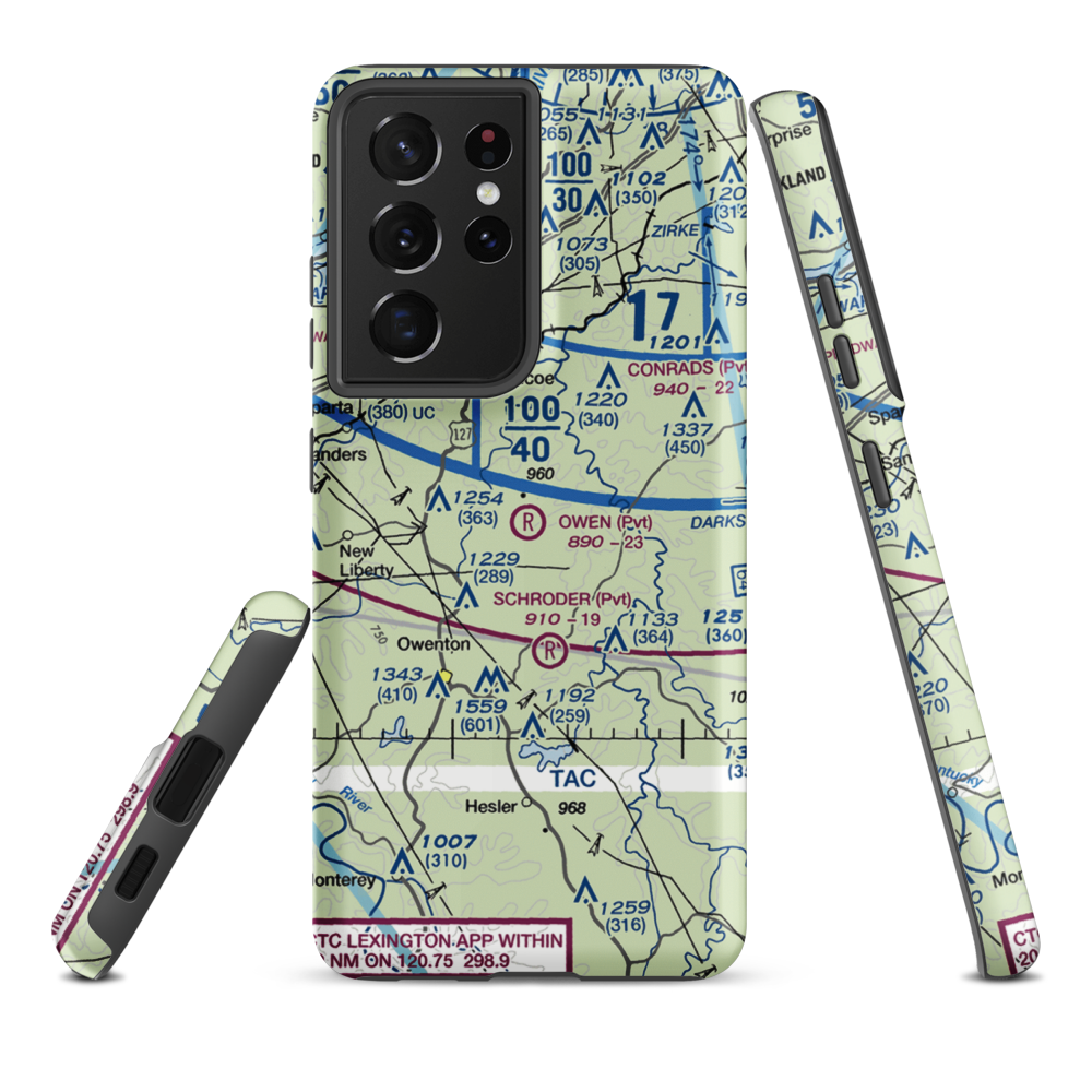 Owen Air Park (0KY0) VFR Sectional Samsung Phone Case Samsung Galaxy S21 Ultra model shown