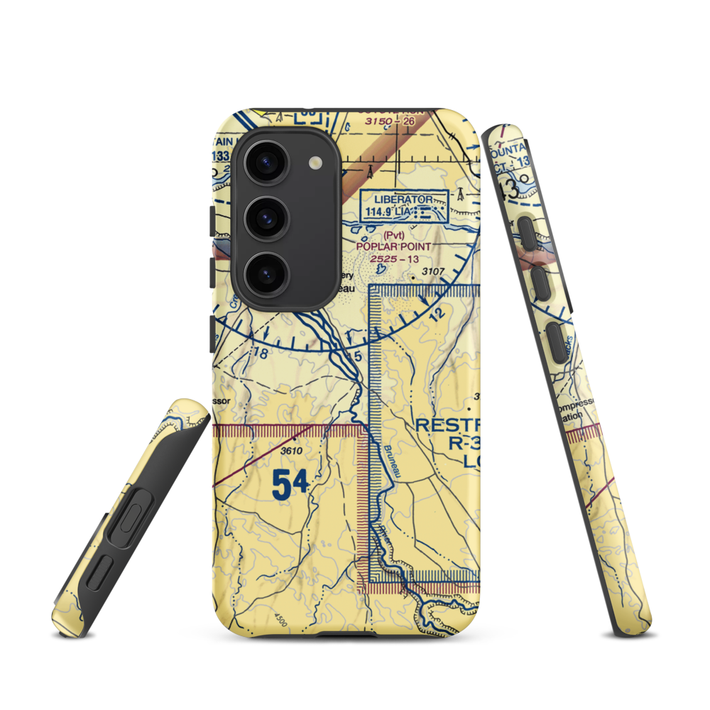 Owen Ranches Inc Airport (ID39) VFR Sectional Samsung Phone Case Samsung Galaxy S23 model shown
