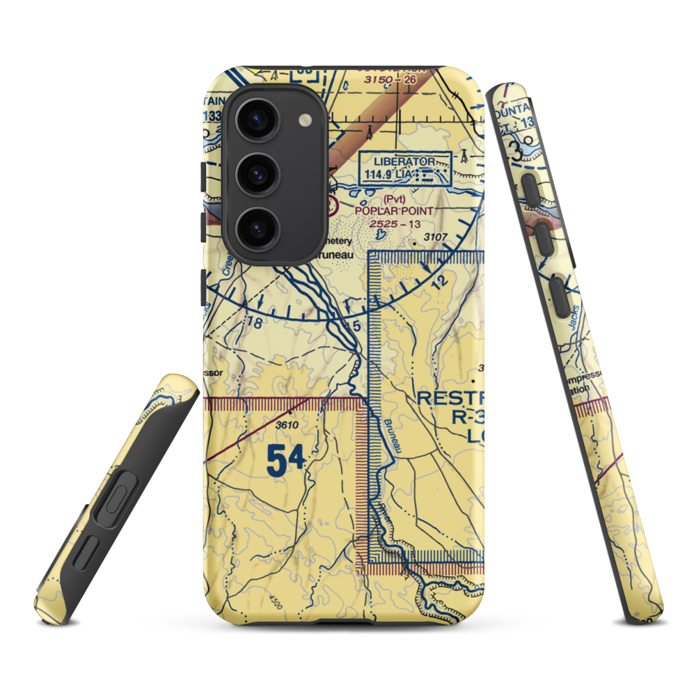 Owen Ranches Inc Airport (ID39) VFR Sectional Samsung Phone Case Samsung Galaxy S23 Plus model shown