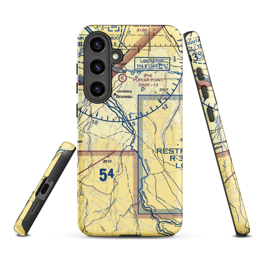 Owen Ranches Inc Airport (ID39) VFR Sectional Samsung Phone Case Samsung Galaxy S24 Plus model shown