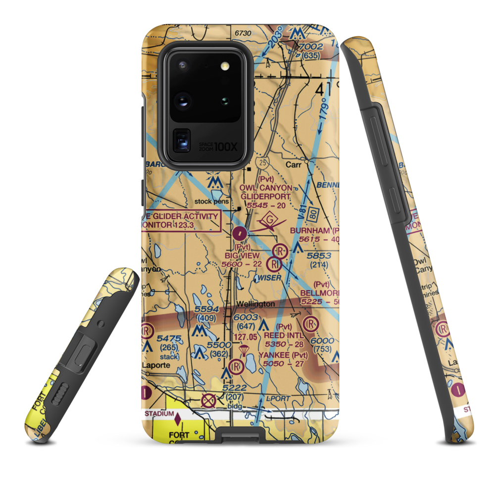 Owl Canyon Gliderport (4CO2) VFR Sectional Samsung Phone Case Samsung Galaxy S20 Ultra model shown