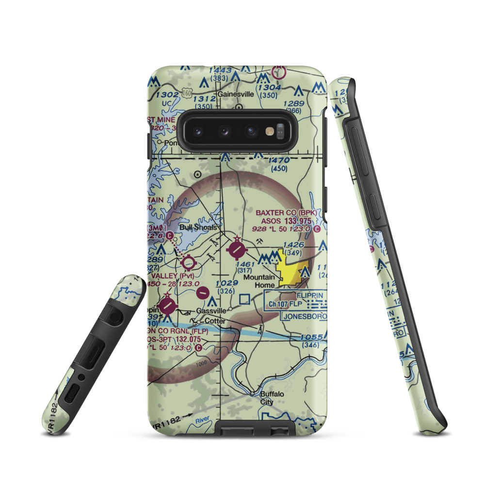 Ozark Regional Airport (BPK) VFR Sectional Samsung Phone Case Samsung Galaxy S10 model shown