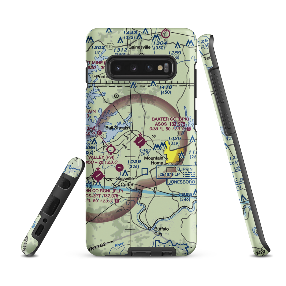 Ozark Regional Airport (BPK) VFR Sectional Samsung Phone Case Samsung Galaxy S10 Plus model shown