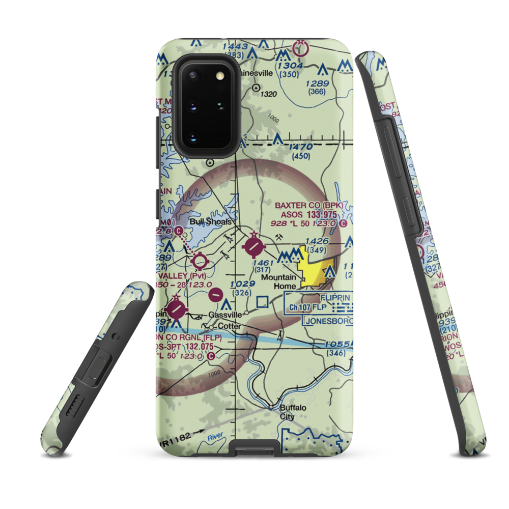 Ozark Regional Airport (BPK) VFR Sectional Samsung Phone Case Samsung Galaxy S20 Plus model shown