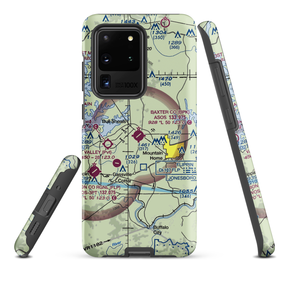 Ozark Regional Airport (BPK) VFR Sectional Samsung Phone Case Samsung Galaxy S20 Ultra model shown