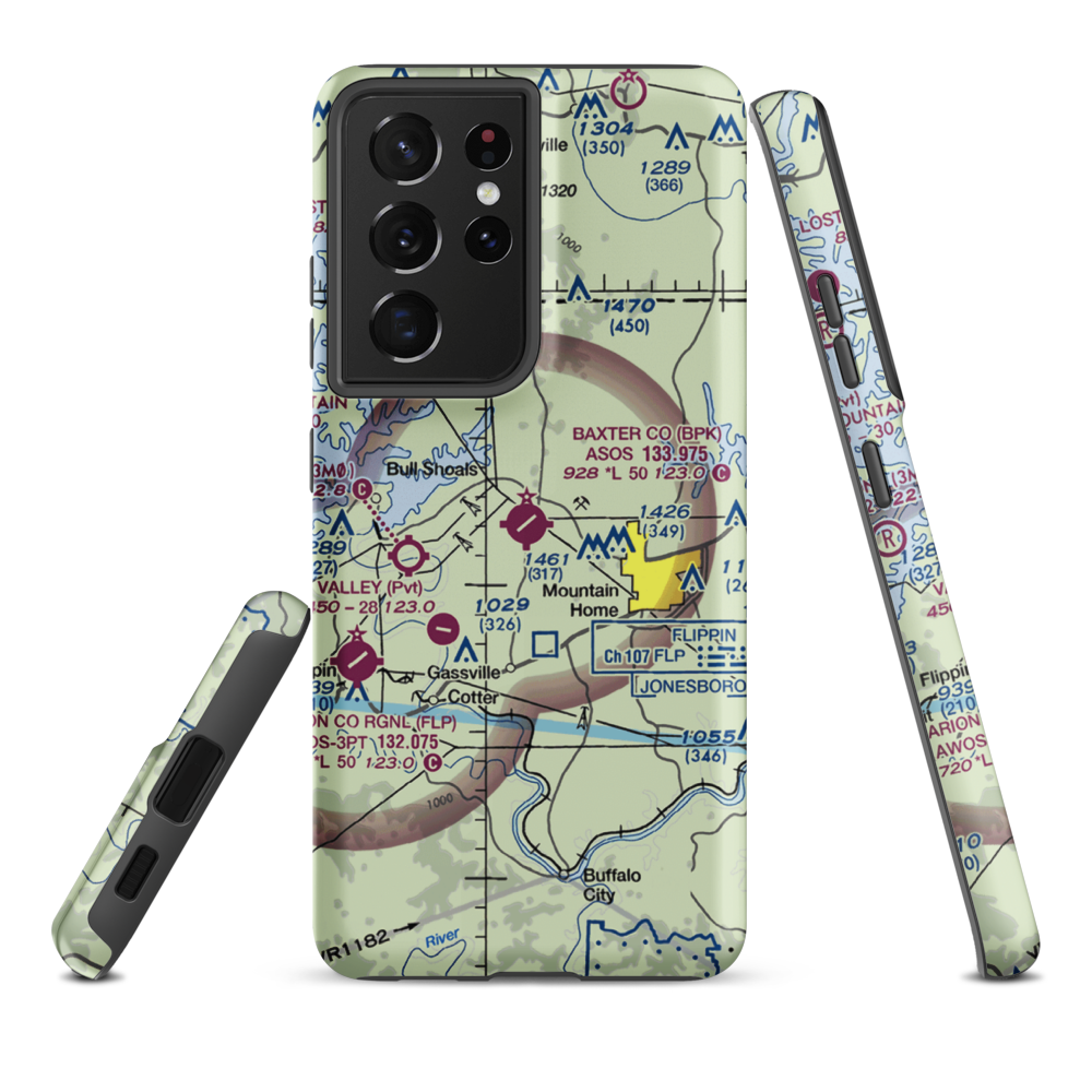 Ozark Regional Airport (BPK) VFR Sectional Samsung Phone Case Samsung Galaxy S21 Ultra model shown