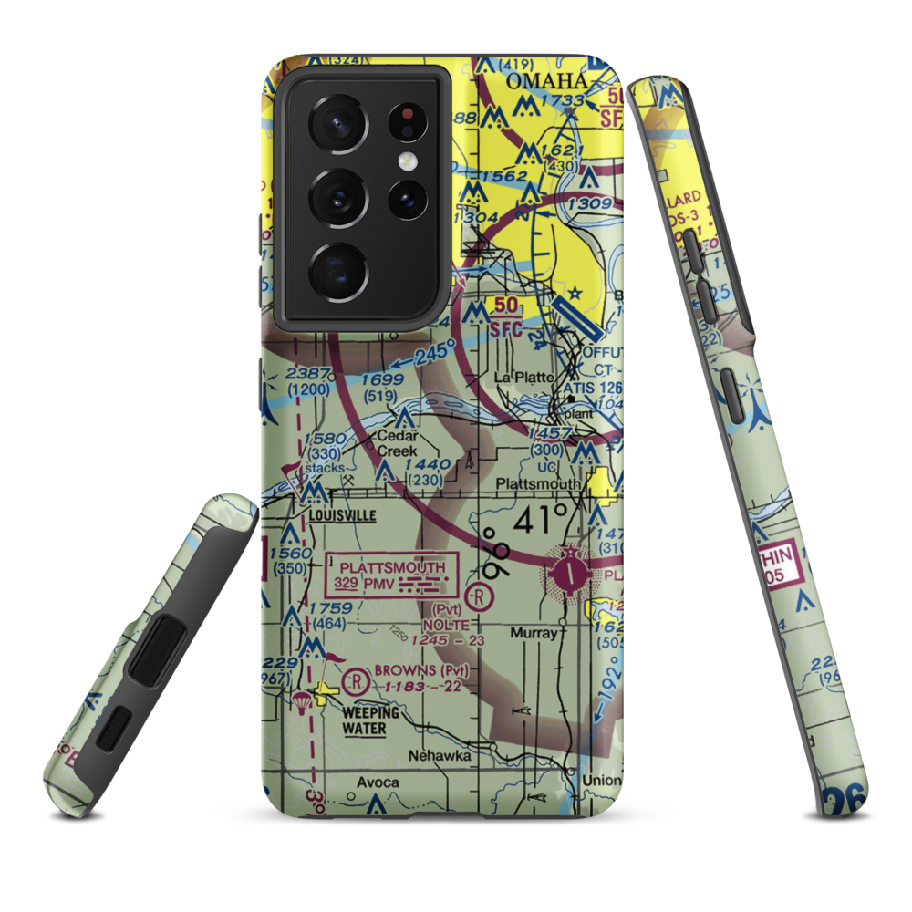 P & R Airport (8NE2) VFR Sectional Samsung Phone Case Samsung Galaxy S21 Ultra model shown