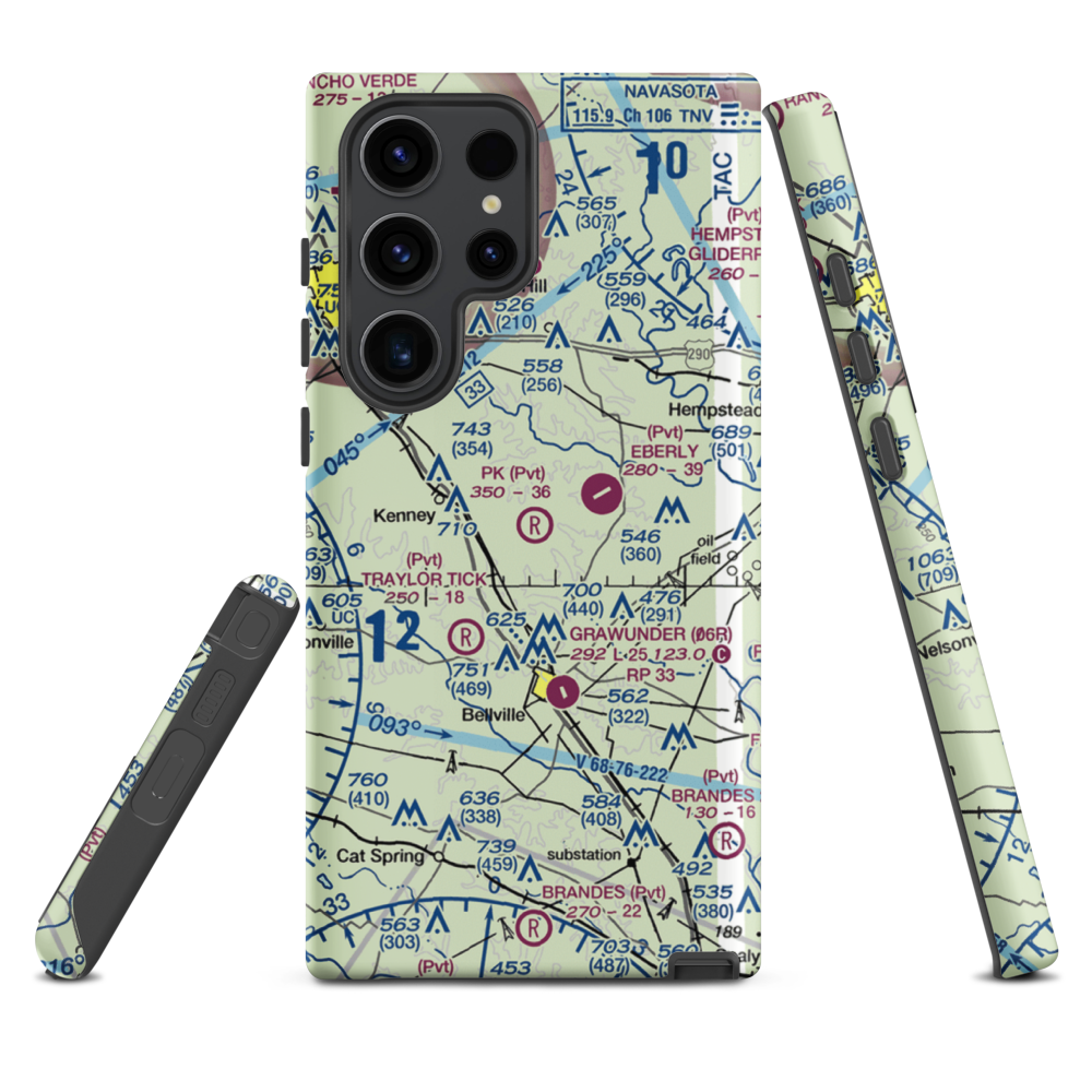 P-K Ranch Airport (60TX) VFR Sectional Samsung Phone Case Samsung Galaxy S23 Ultra model shown