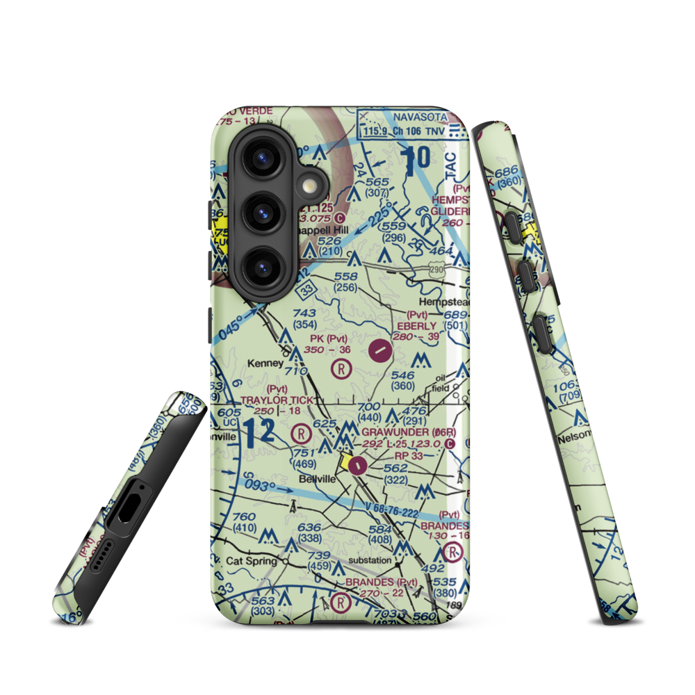 P-K Ranch Airport (60TX) VFR Sectional Samsung Phone Case Samsung Galaxy S24 model shown