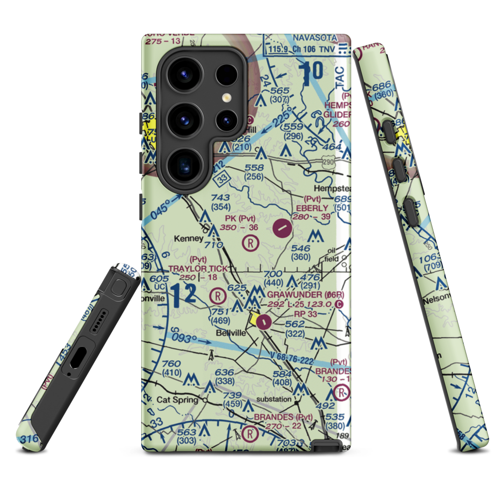 P-K Ranch Airport (60TX) VFR Sectional Samsung Phone Case Samsung Galaxy S24 Ultra model shown