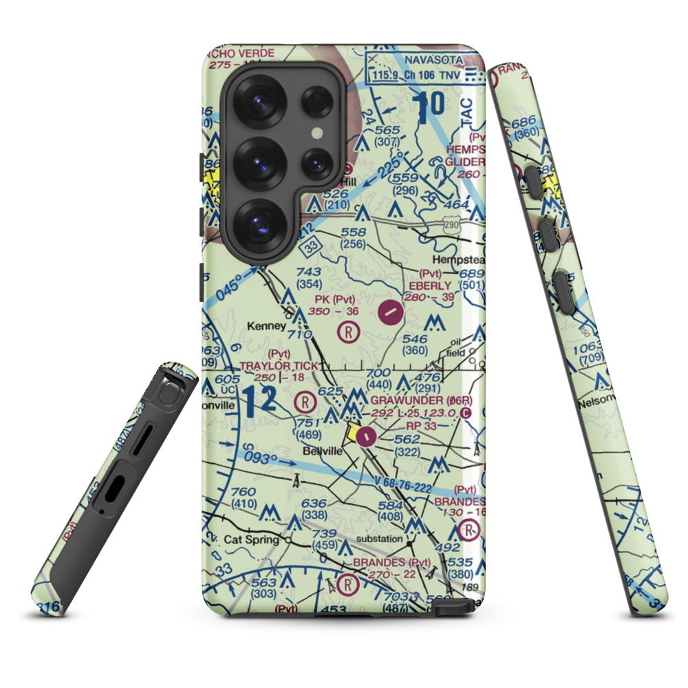 P-K Ranch Airport (60TX) VFR Sectional Samsung Phone Case Samsung Galaxy S25 Ultra model shown