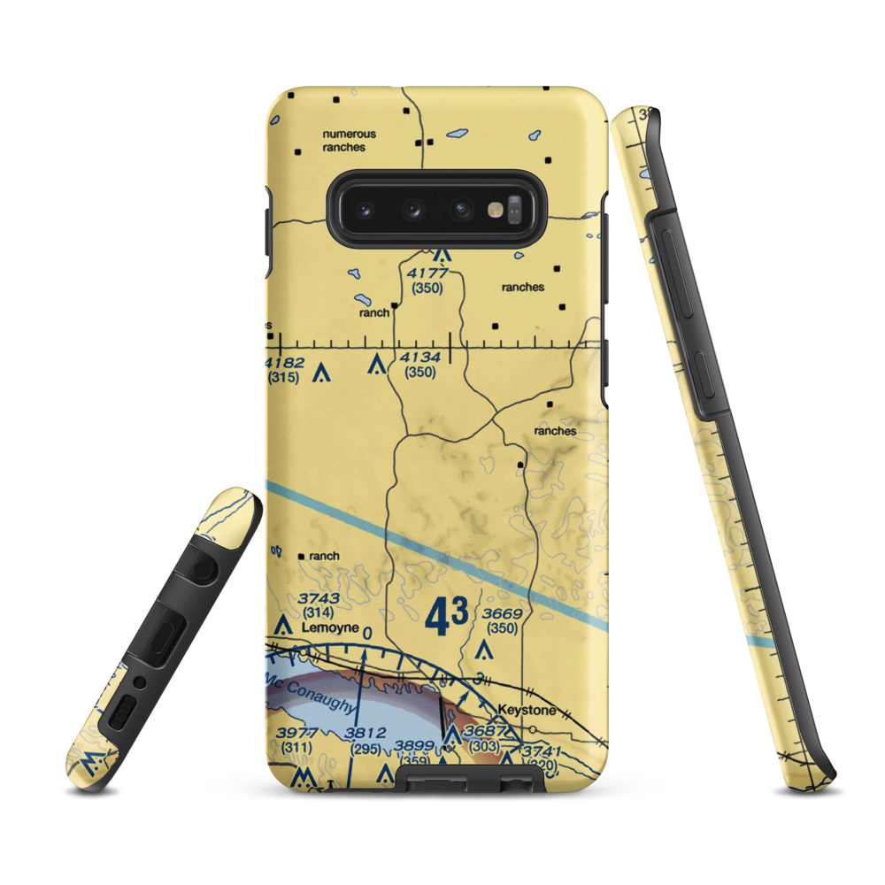 Packard Ranch Airport (42NE) VFR Sectional Samsung Phone Case Samsung Galaxy S10e model shown