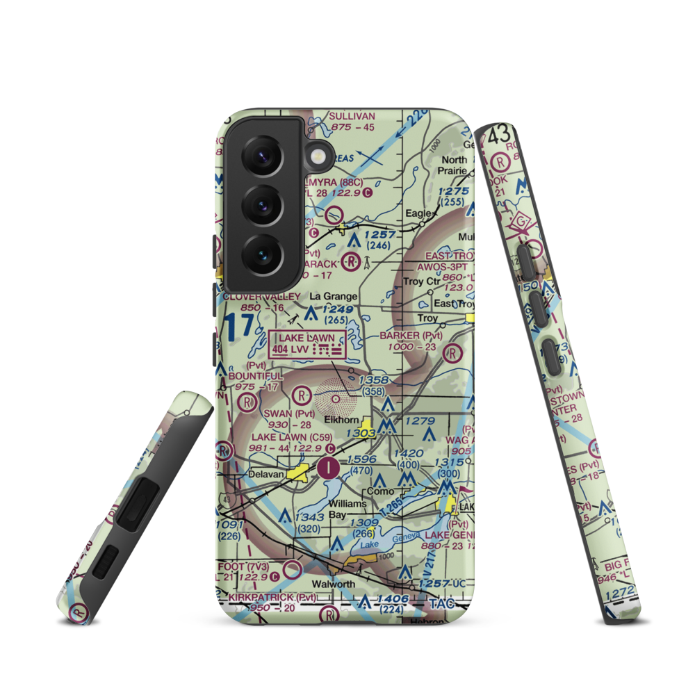 Paddock Field (41WI) VFR Sectional Samsung Phone Case Samsung Galaxy S22 model shown