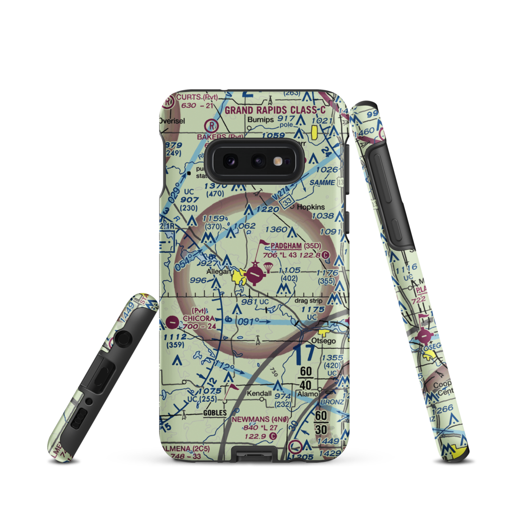Padgham Field (35D) VFR Sectional Samsung Phone Case Samsung Galaxy S10 Plus model shown