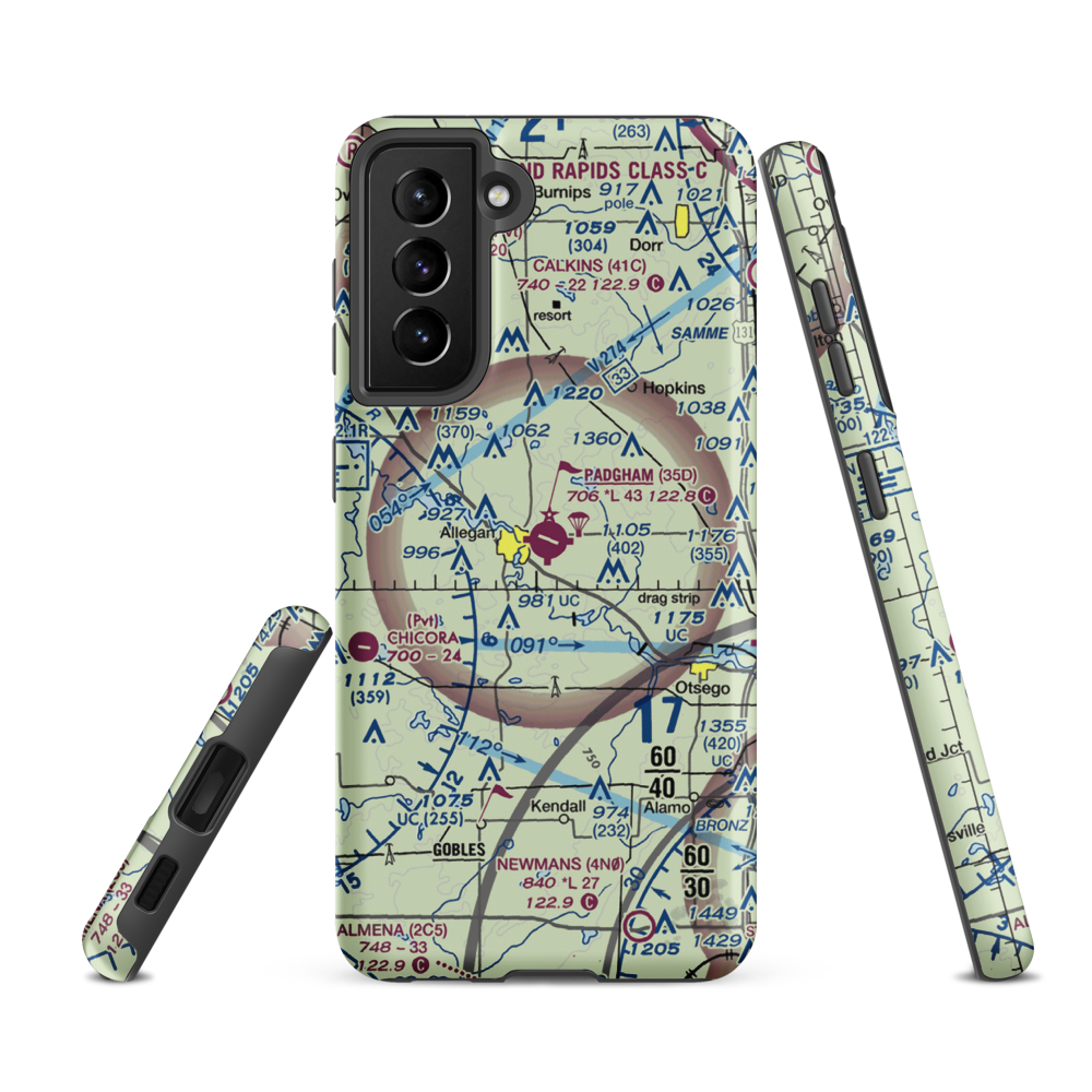 Padgham Field (35D) VFR Sectional Samsung Phone Case Samsung Galaxy S21 FE model shown