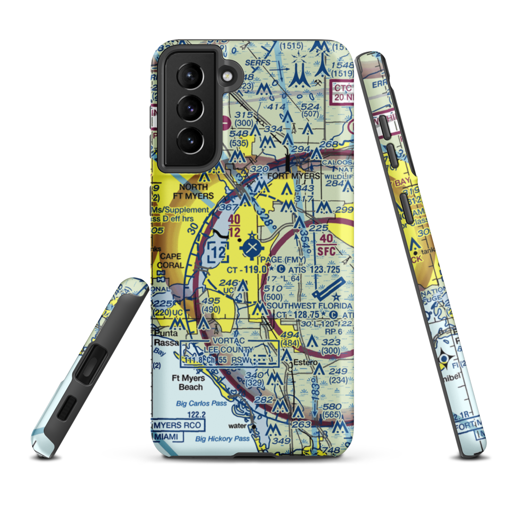 Page Field (FMY) VFR Sectional Samsung Phone Case Samsung Galaxy S21 Plus model shown
