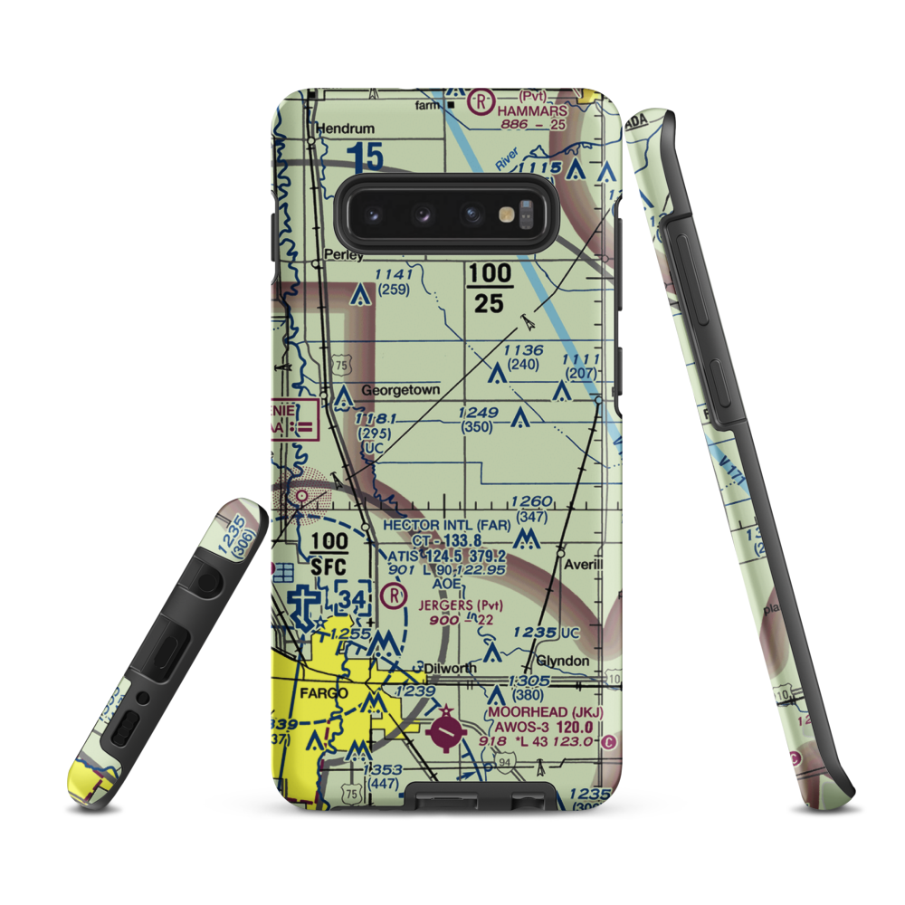 Pake Airport (MY98) VFR Sectional Samsung Phone Case Samsung Galaxy S10 Plus model shown