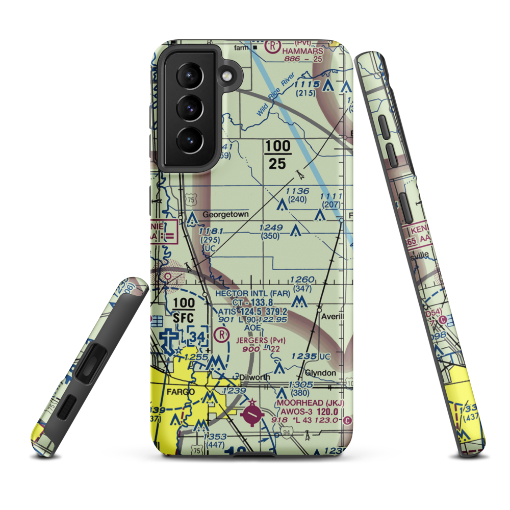 Pake Airport (MY98) VFR Sectional Samsung Phone Case Samsung Galaxy S21 FE model shown