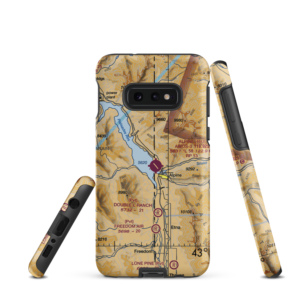Palisades Field (59ID) VFR Sectional Samsung Phone Case Samsung Galaxy S10e model shown