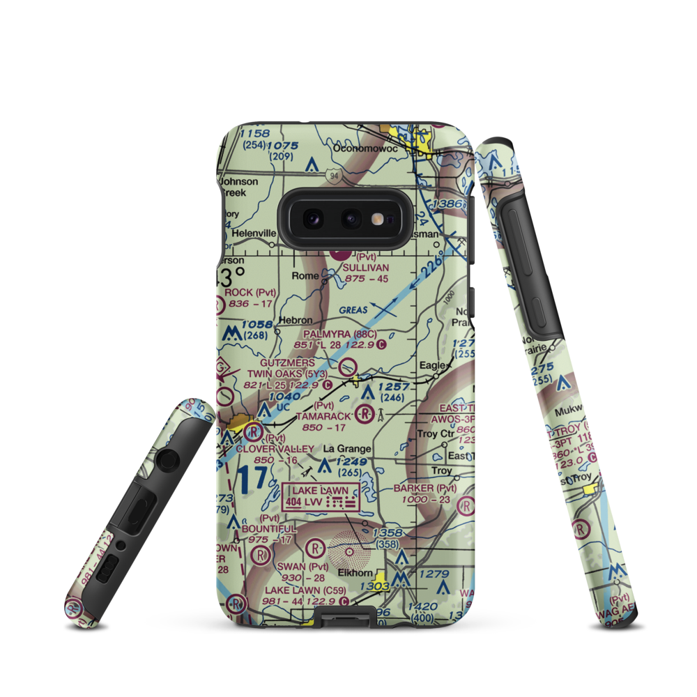 Palmyra Municipal Airport (88C) VFR Sectional Samsung Phone Case Samsung Galaxy S10e model shown