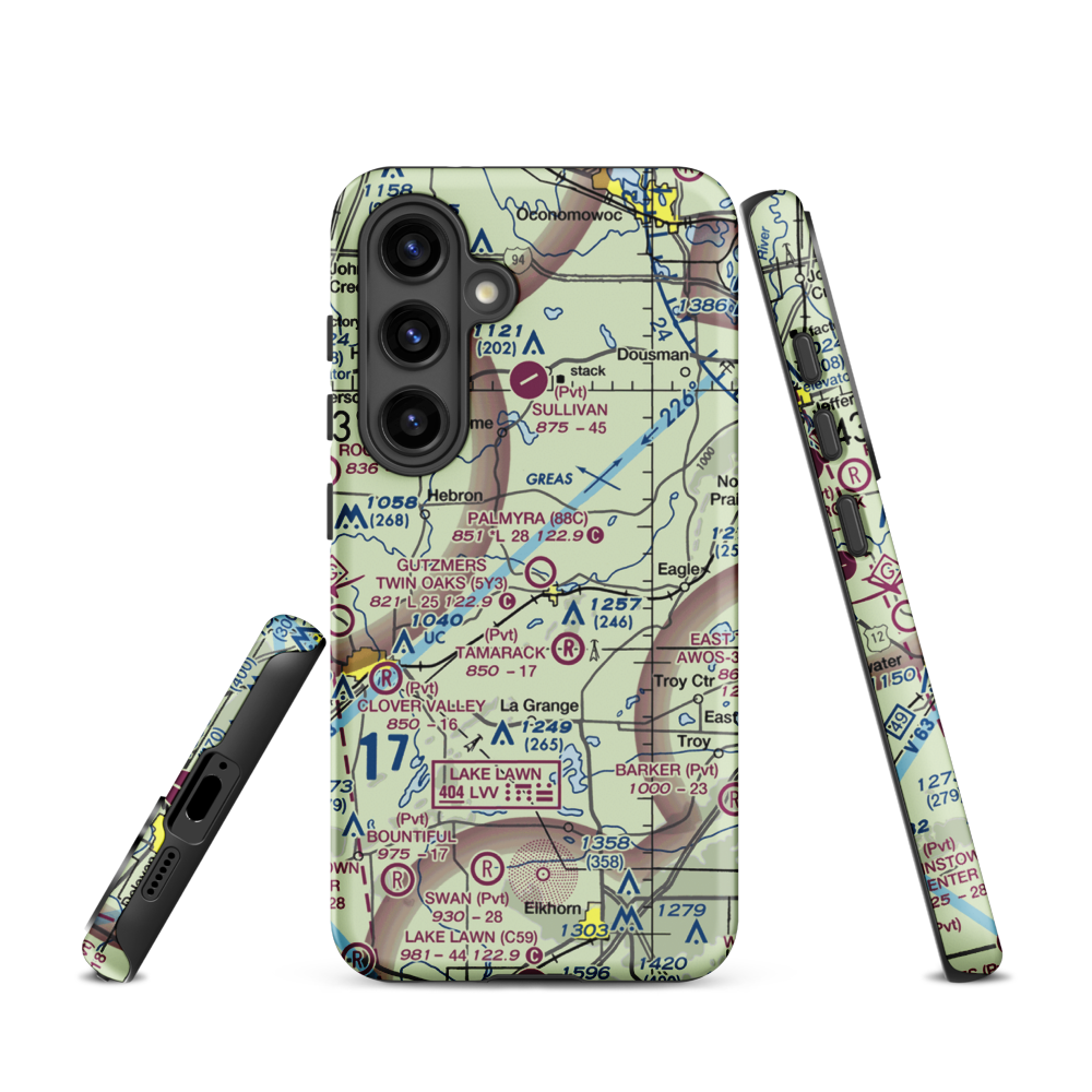 Palmyra Municipal Airport (88C) VFR Sectional Samsung Phone Case Samsung Galaxy S24 model shown