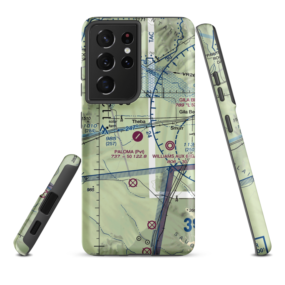 Paloma Ranch Airport (29AZ) VFR Sectional Samsung Phone Case Samsung Galaxy S21 Ultra model shown
