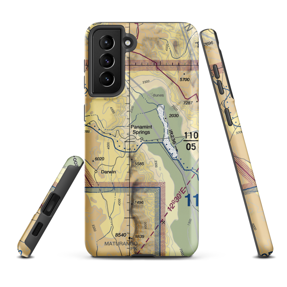 Panamint Springs Airstrip (US-0163) VFR Sectional Samsung Phone Case Samsung Galaxy S21 Plus model shown